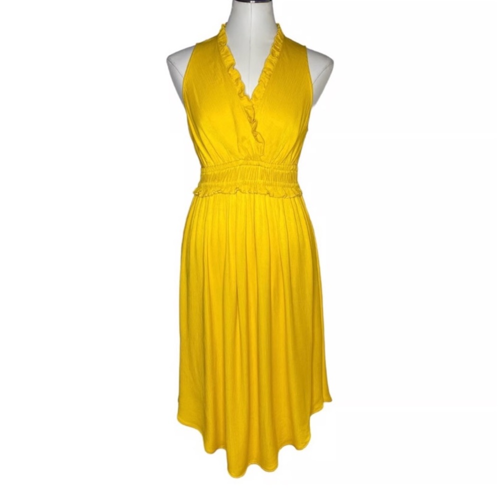 Anthropologie Maeve Woman La Habana Yellow Sleeveless Dress